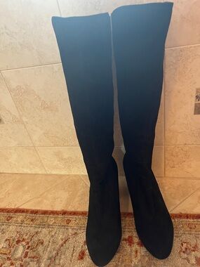 Stuart Weitzman Black -the-Knee high Suede Boots